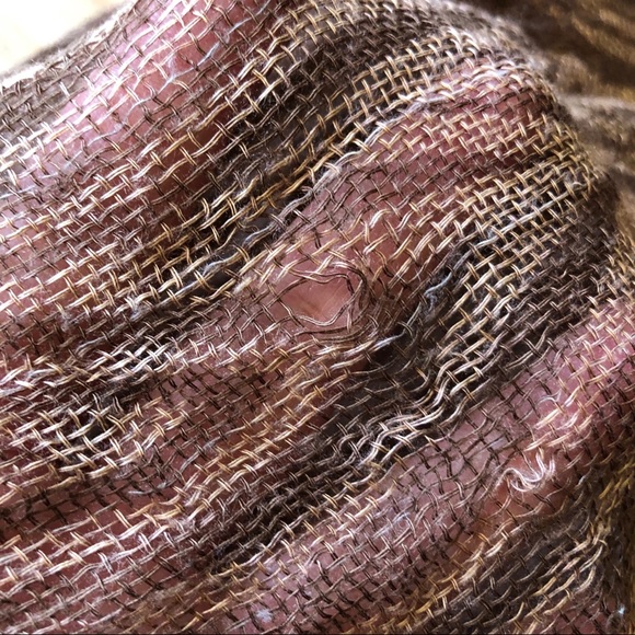 Free w. Purchase- Brown Wood Grain Look Scarf - Picture 3 of 6